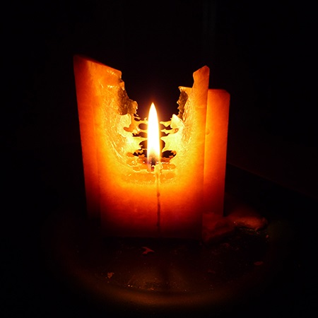 Zweispitz Stearinkerzen - Kerzenflamme Bild 4
